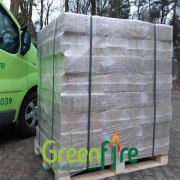 RUF houtbriketten strak geperst volle pallet
