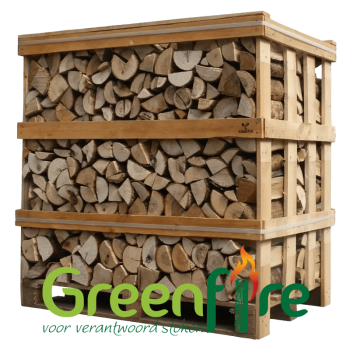 Eiken 1.0 kuub haardhout ovengedroogd, hoog rendement kachelhout